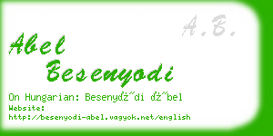 abel besenyodi business card